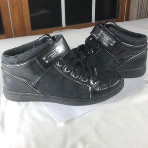 Coach Zany Leather High Top Sneakers Size 5